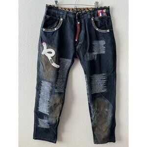 ONE-OF-A-KIND HANDCRAFTED RUNWAY JEANS designed and created by fashion students